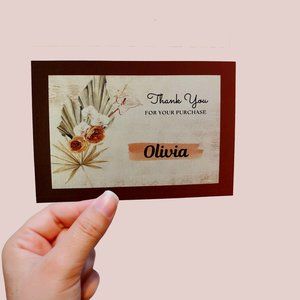 New Floral Thank You Card